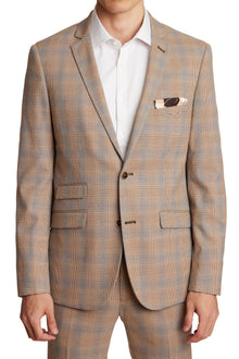  Dover Notch Jacket - slim - Tan Grey Plaid