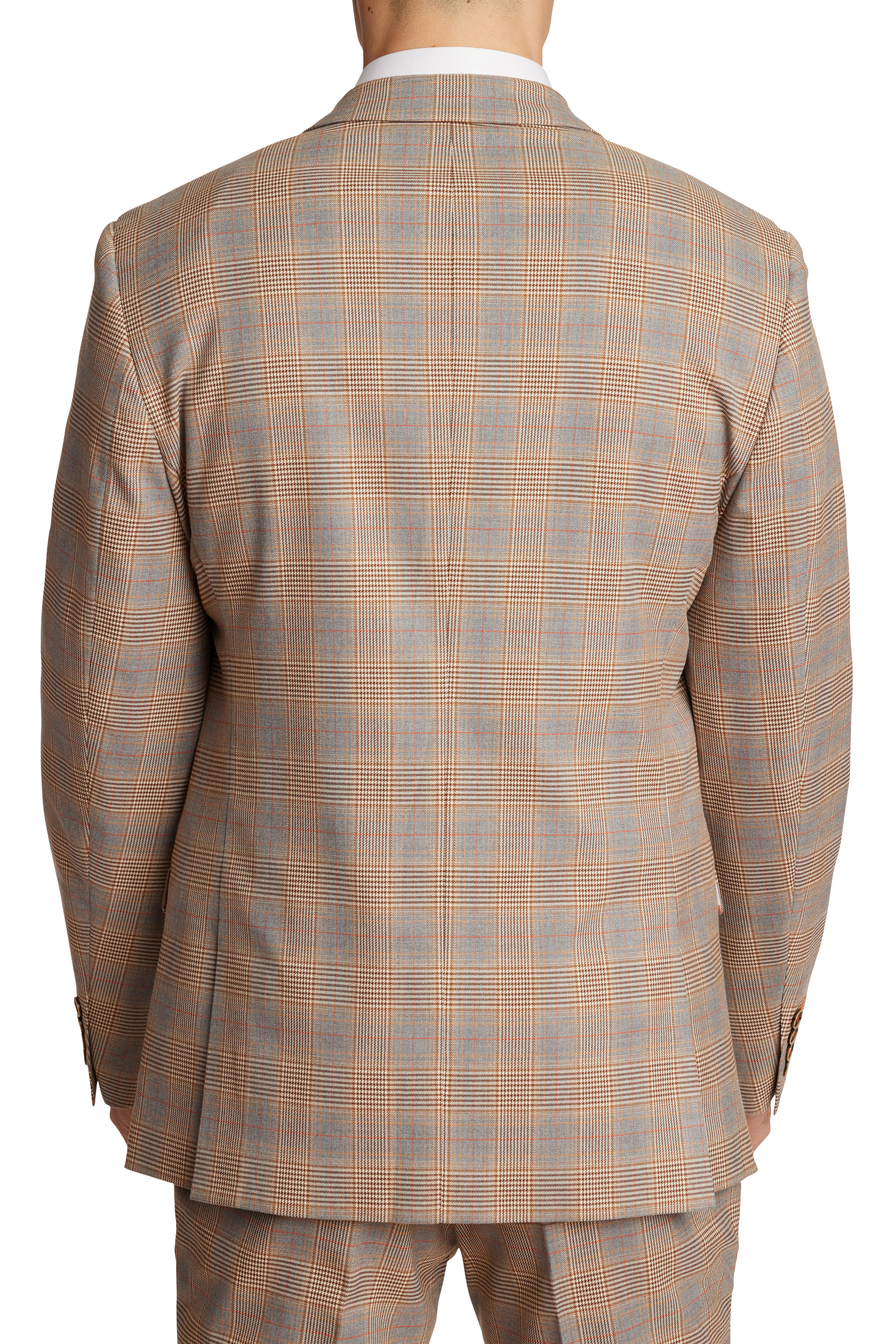 Dover Notch Jacket - slim - Tan Grey Plaid