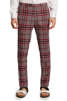  Downing Pants - slim - Pink Plaid