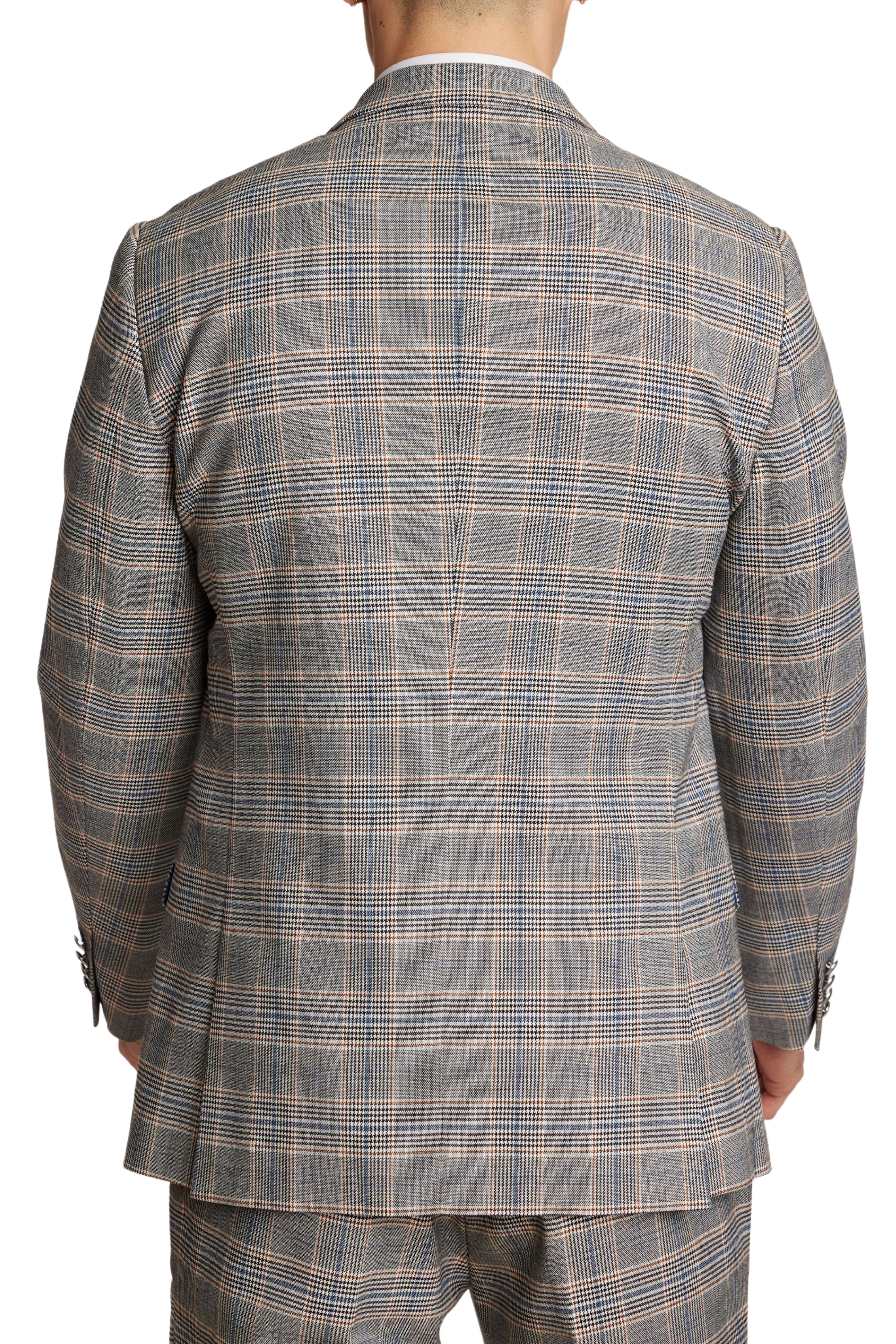 Dover Notch Jacket - slim - Slate Check
