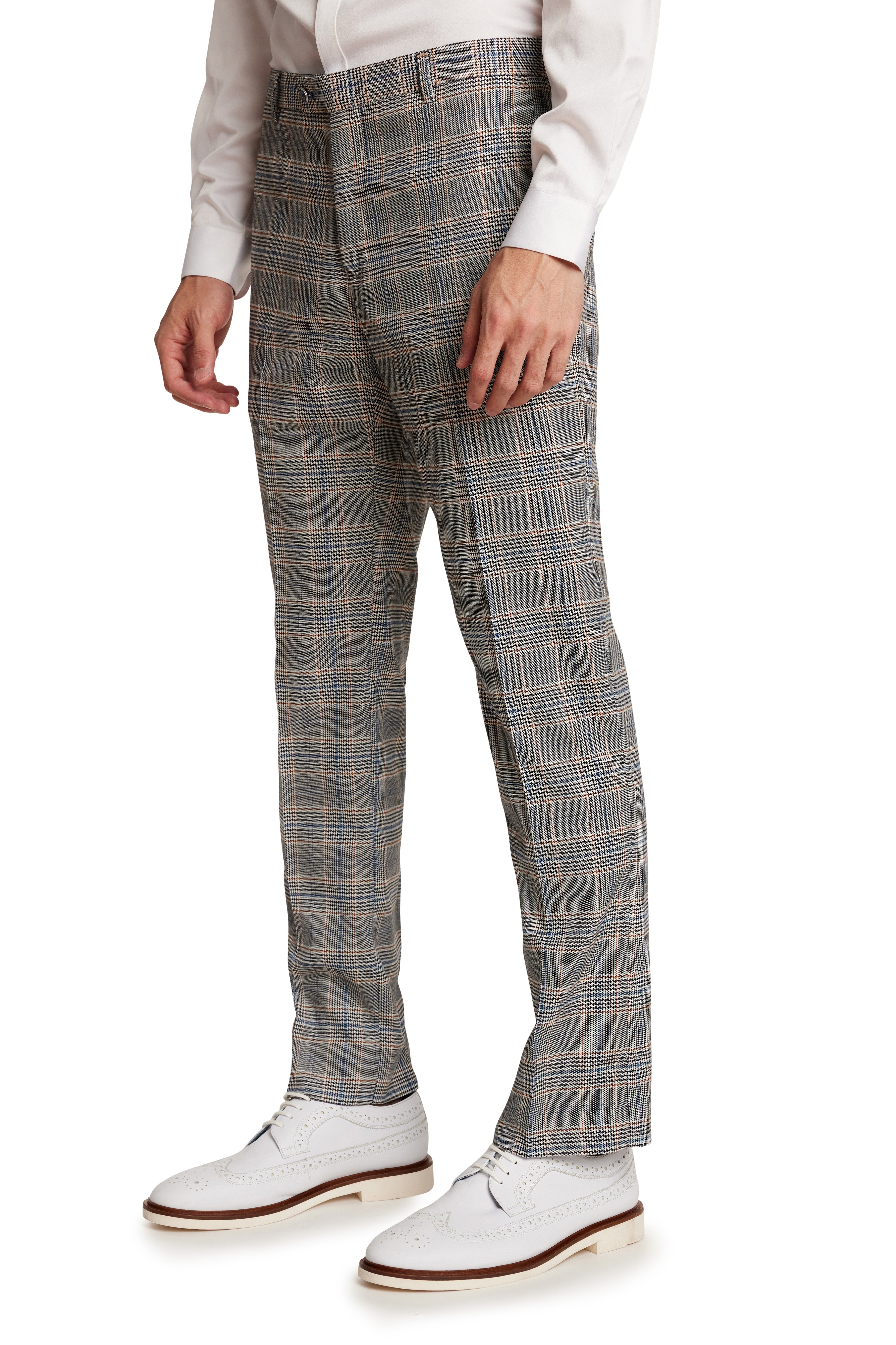 Downing Pants - slim - Slate Check