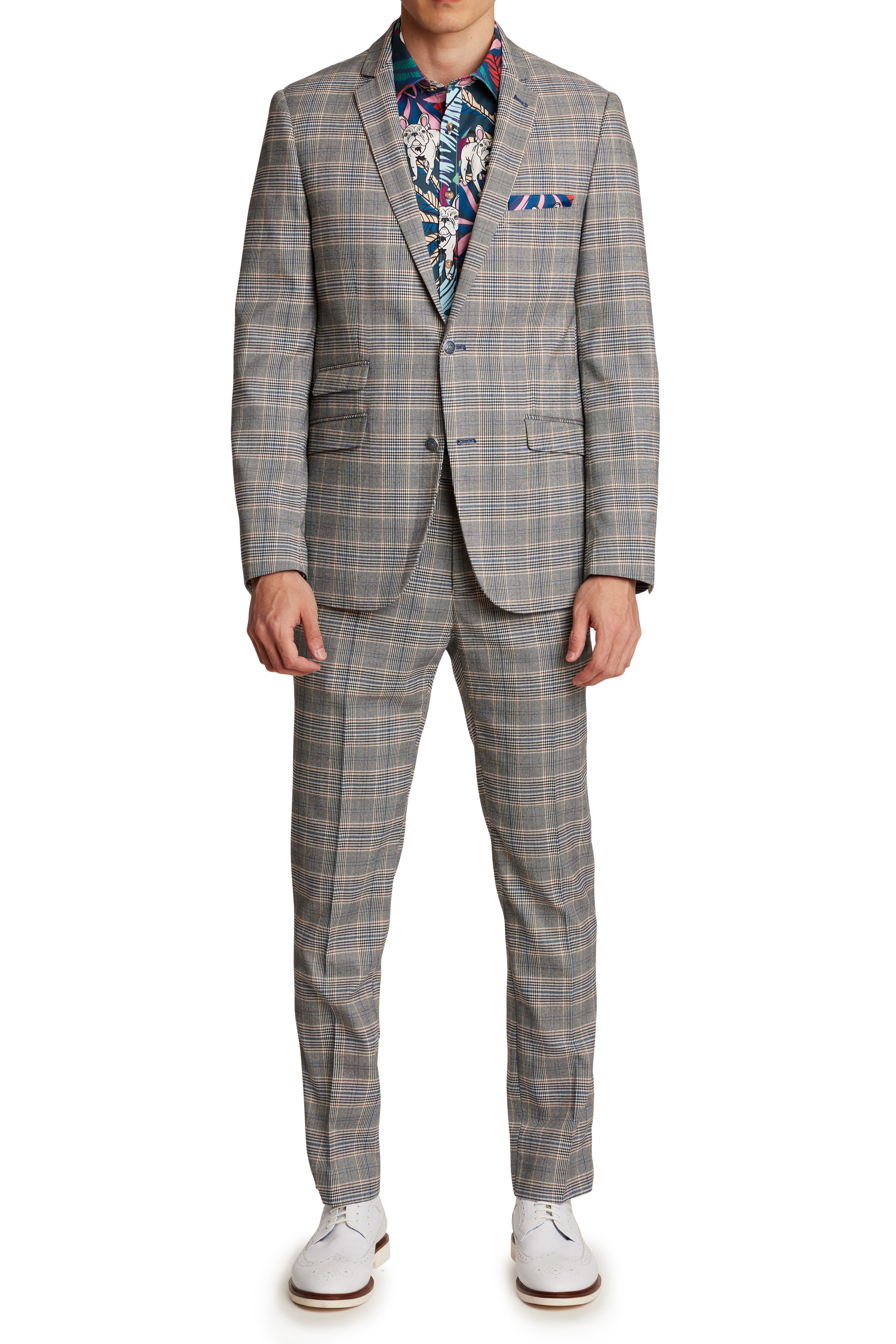 Downing Pants - slim - Slate Check