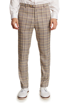  Downing Pants - slim - Olive Yellow Check