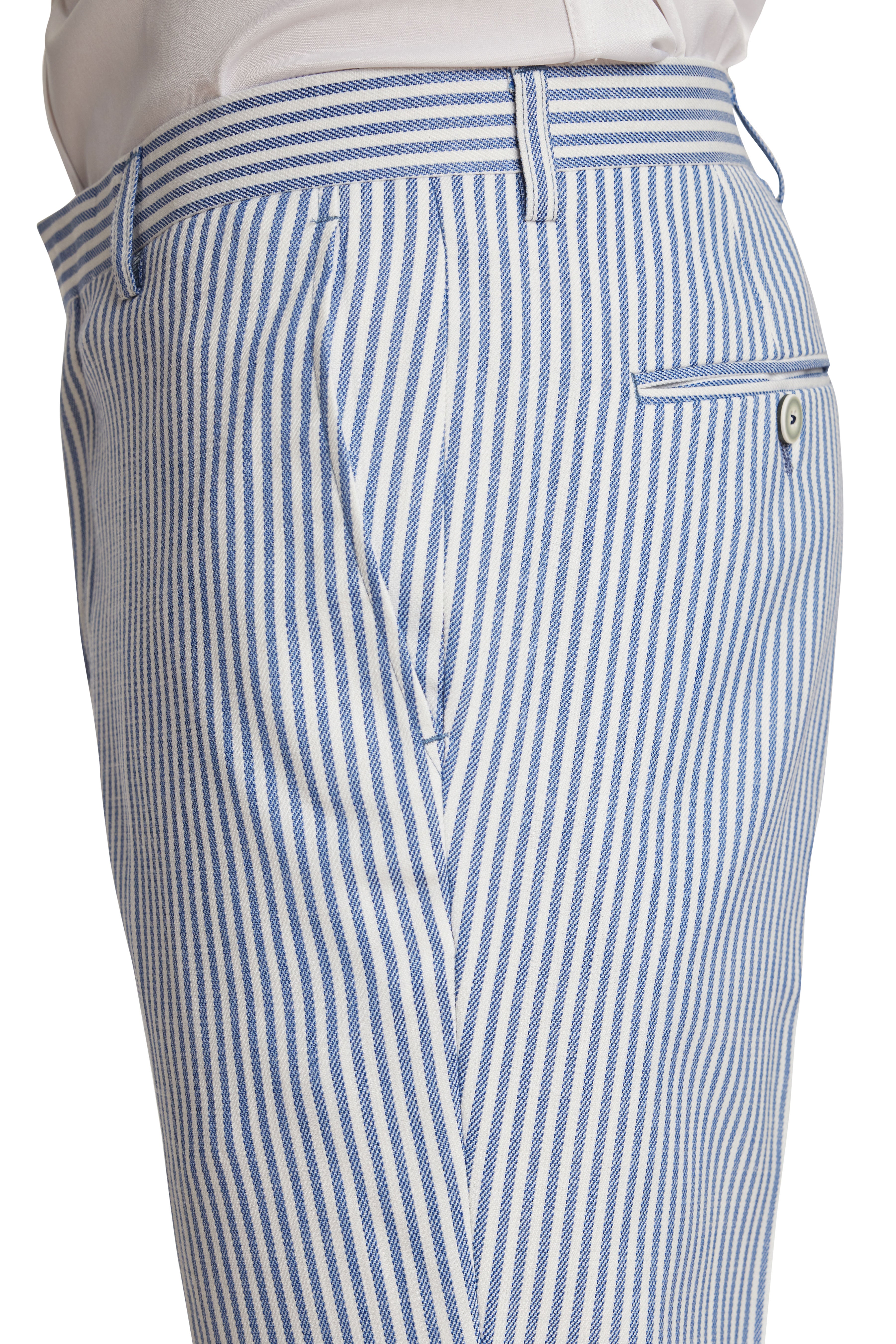Downing Pants - slim - Blue White Stripe