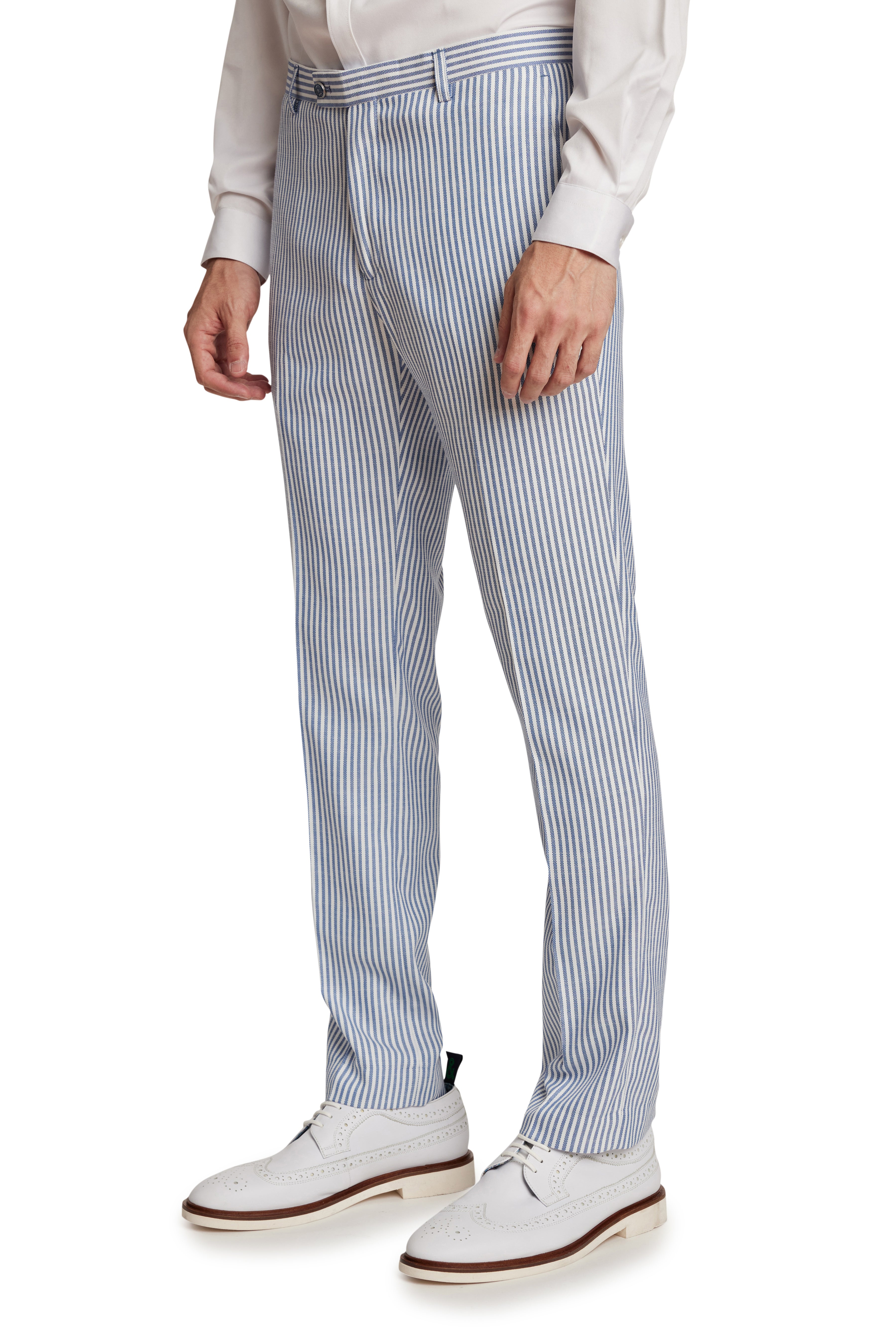 Downing Pants - slim - Blue White Stripe