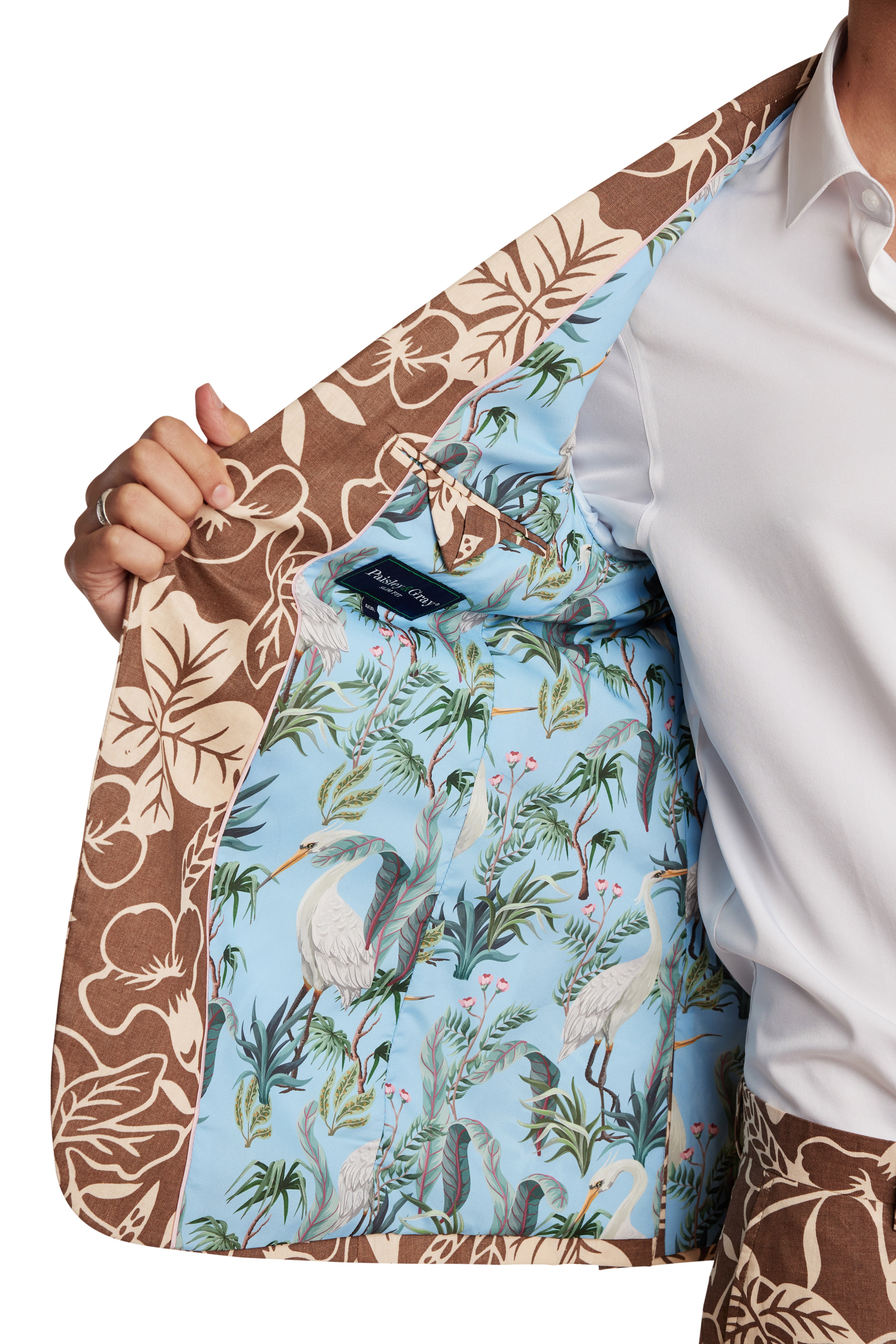 Dover Notch Jacket - slim - Natural Brown Floral