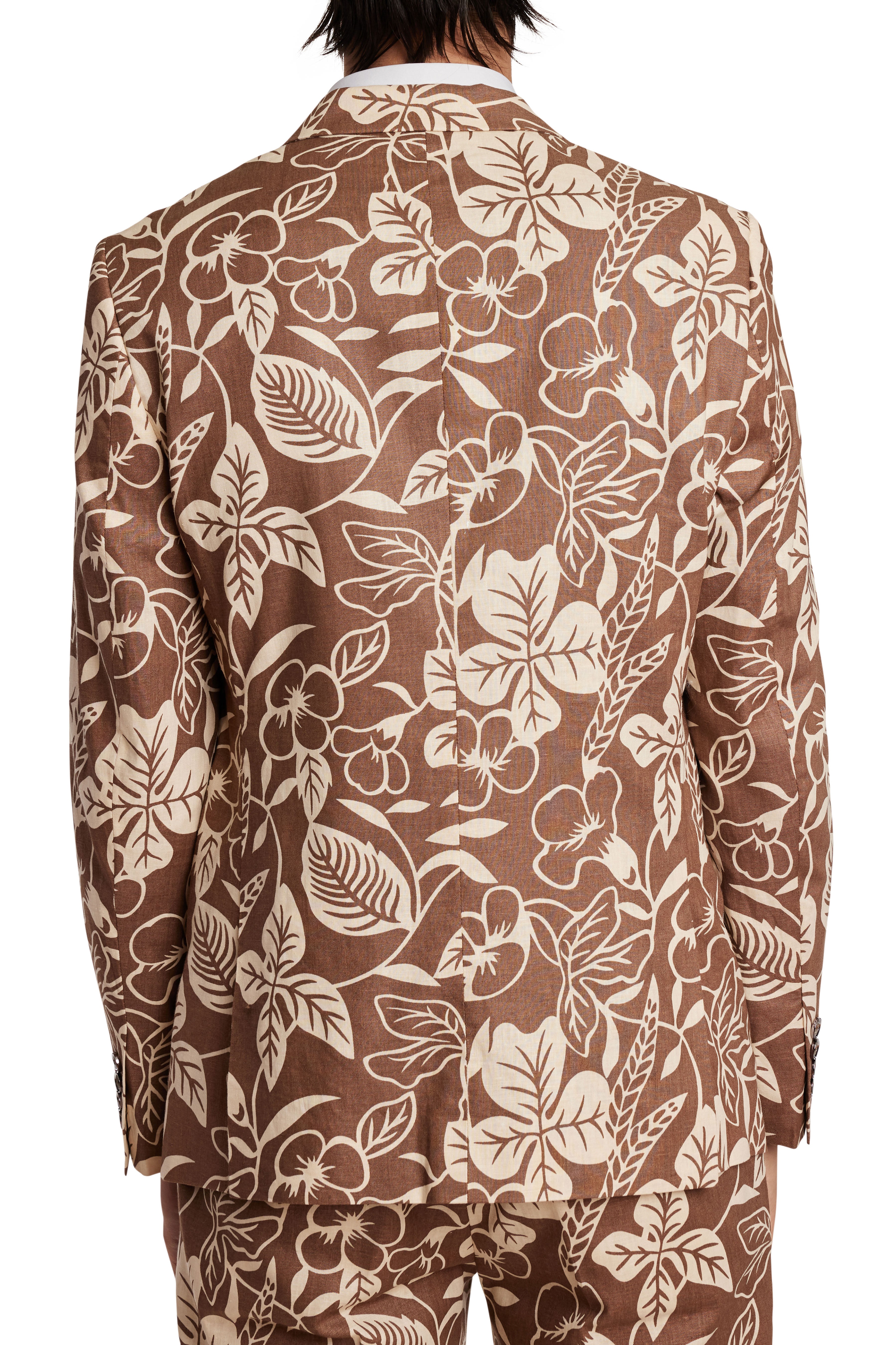 Dover Notch Jacket - slim - Natural Brown Floral