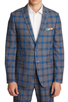  Ashton Peak Jacket - slim - Grey Royal Check