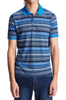  Funday Knit Polo - Blue Stripe
