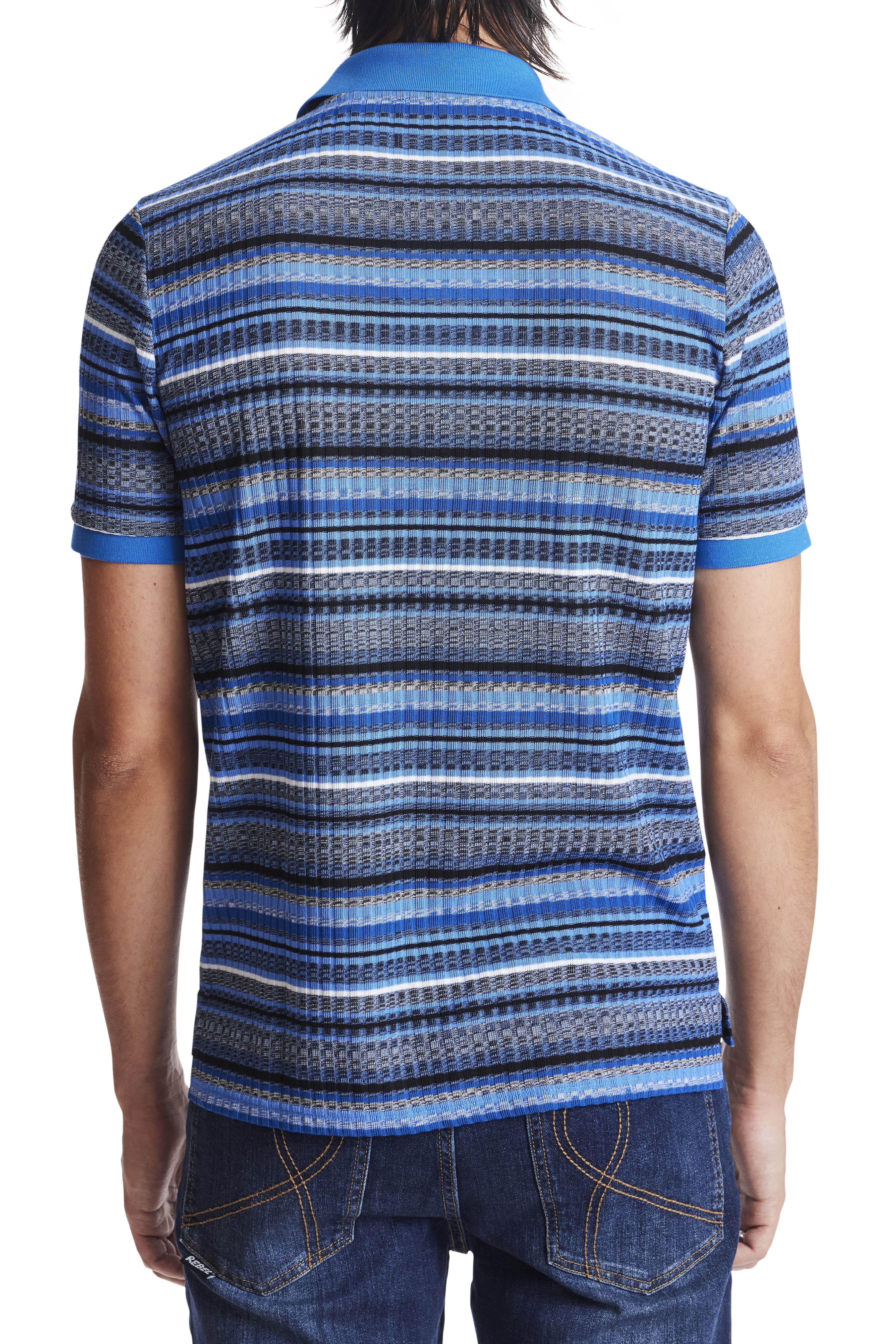 Funday Knit Polo - Blue Stripe