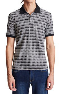  Funday Knit Polo - Black Zigzag