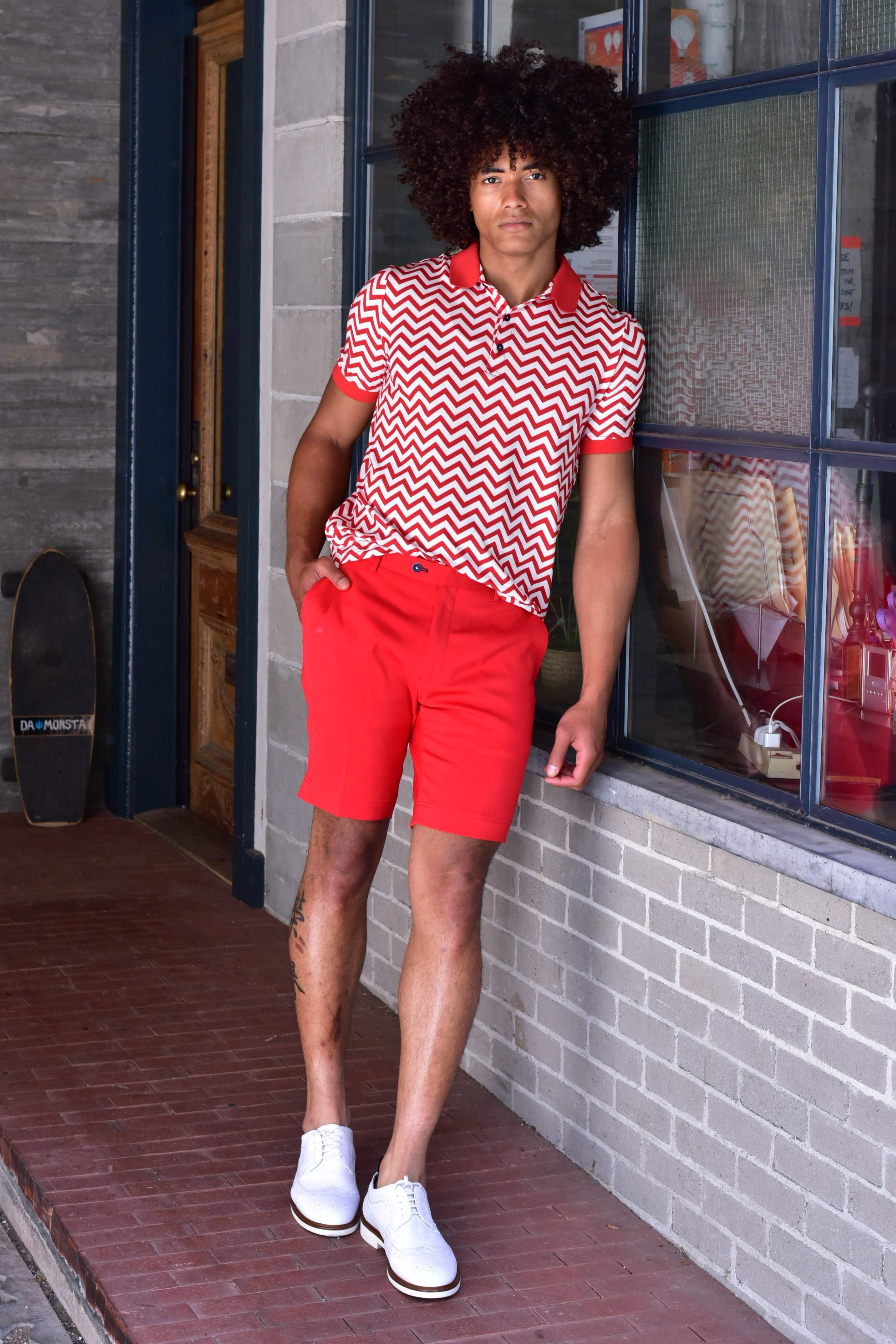 Fairview Shorts - slim - Hot Rod Red