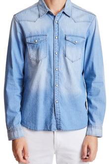  Western Denim Shirt - Light Fade
